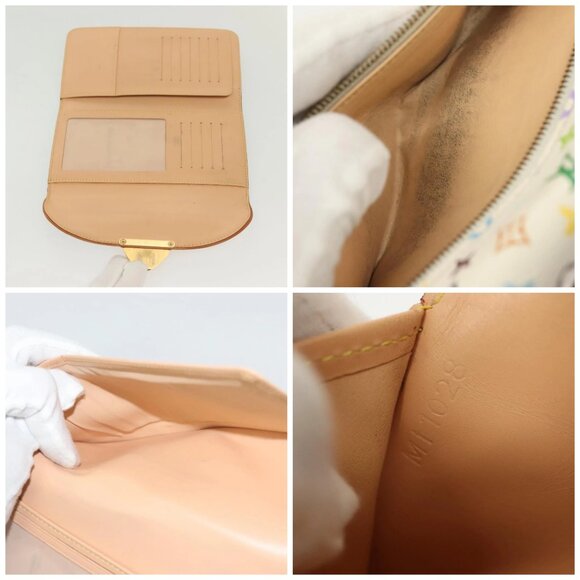 LOUIS VUITTON Multicolor Portefeuille Eugenie Wallet White M60053 LV Auth 142374 - Picture 15 of 16